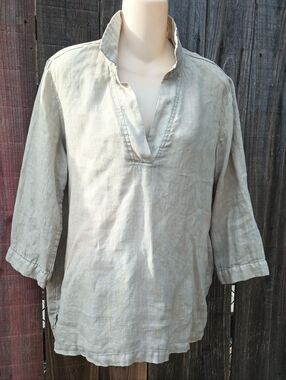 Tahari Linen Tunic M